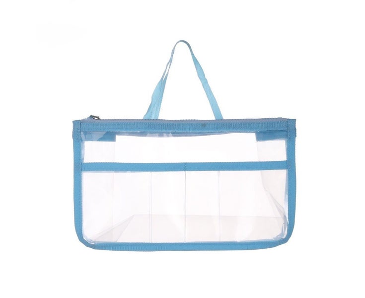 Portable Clear Handbag Purse Organizers Cosmetic Bag Travel Makeup Toiletry Carousel 2