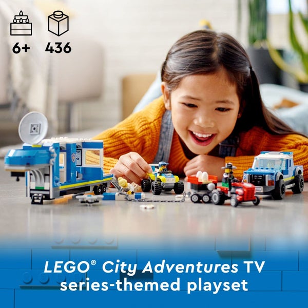 LEGO City Police Mobile Command Truck Toy with Prison Trailer, Drone, Tractor an Carousel 3