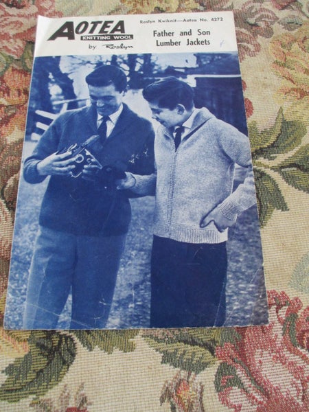 Father & Son Lumber Jacket Knitting Pattern Carousel 1