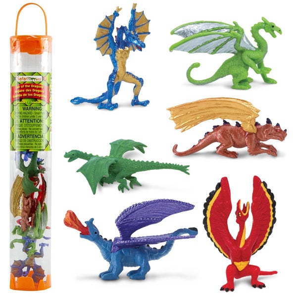 Safari Ltd. Lair Of The Dragons Collection 1 Designer Toob - 6 Miniature Dragon Carousel 1