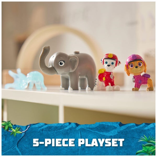 Paw Patrol: Jungle Pups Marshall, Skye & Elephant Action Figures with Projectile Carousel 2