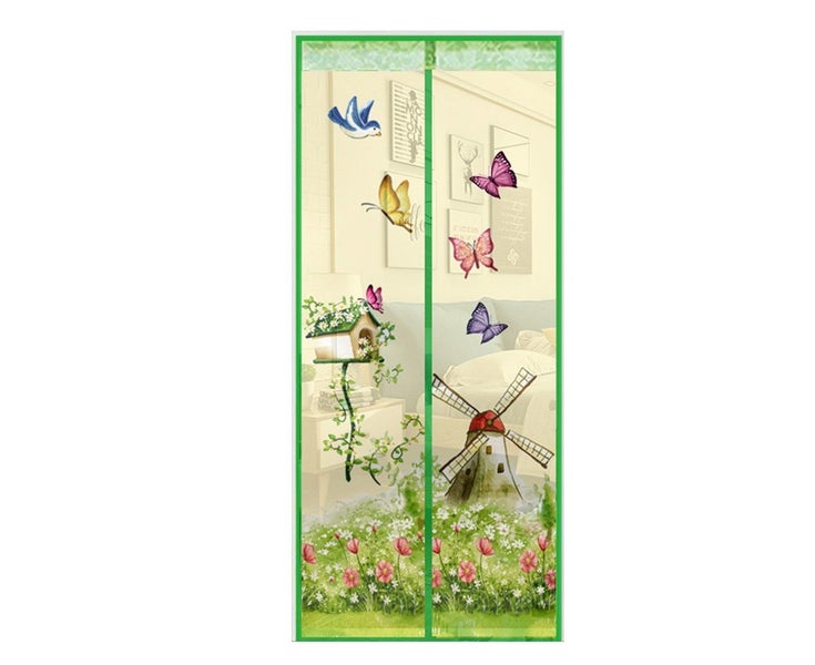 Butterfly Windmill Summer Magnetic Screen Window Door Anti Mosquito Fly Curta Carousel 1