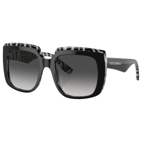 Womens Dolce & Gabbana Sunglasses Dg4414 Top Black On Zebra Sunnies Carousel 1