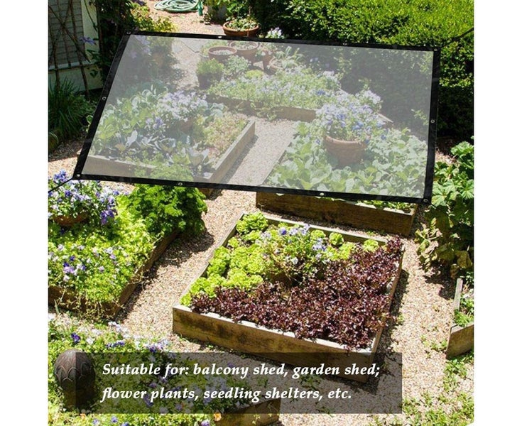 Clear Tarp, Waterproof Tarpaulin with Eyelets, Clear Greenhouse Tarp Dustpr Carousel 7