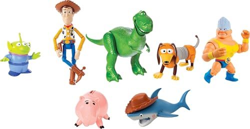 Mattel Disney and Pixar Toy Story Set of 7 Action Figures with Woody, Slinky, Re Carousel 1