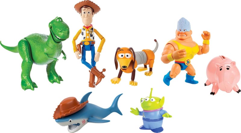 Mattel Disney and Pixar Toy Story Set of 7 Action Figures with Woody, Slinky, Re Carousel 3