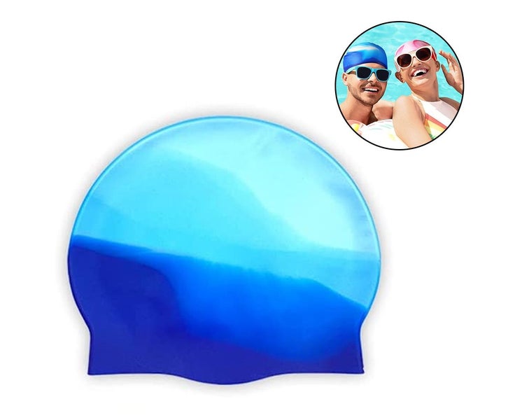 Silicone Swim Caps, 1 Pack Durable Comfortable Adult Swimming Cap Elastomer Carousel 1