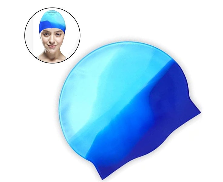 Silicone Swim Caps, 1 Pack Durable Comfortable Adult Swimming Cap Elastomer Carousel 2