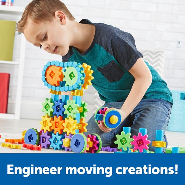 Learning Resources Gears! Gears! Gears! Mega Builds, STEM Building Set, Gears To Carousel 2