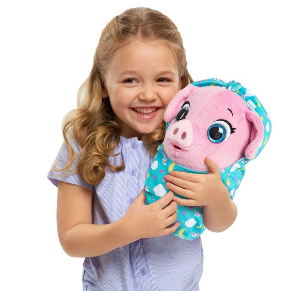 Disney Jr T.O.T.S. Cuddle & Wrap Plush, Pearl the Piglet, Officially Licensed Ki Carousel 2