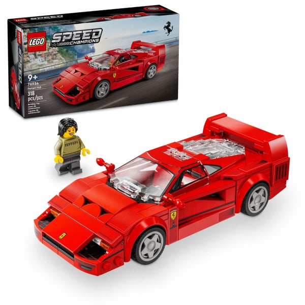 LEGO Speed Champions Ferrari F40 Supercar, Toy Car Model Building Set with Drive Carousel 1