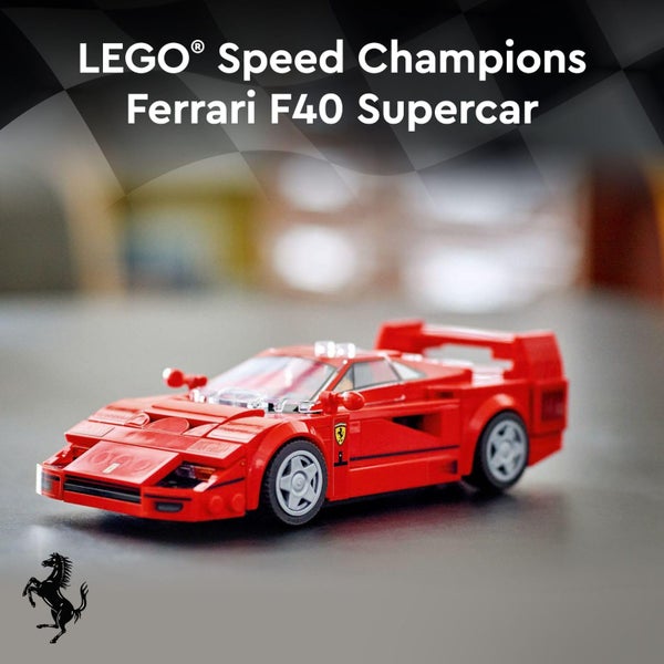 LEGO Speed Champions Ferrari F40 Supercar, Toy Car Model Building Set with Drive Carousel 2