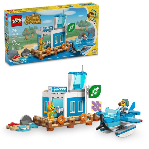 LEGO Animal Crossing Fly with Dodo Airlines Airport Playset, Kids?irplane Toy Carousel 1