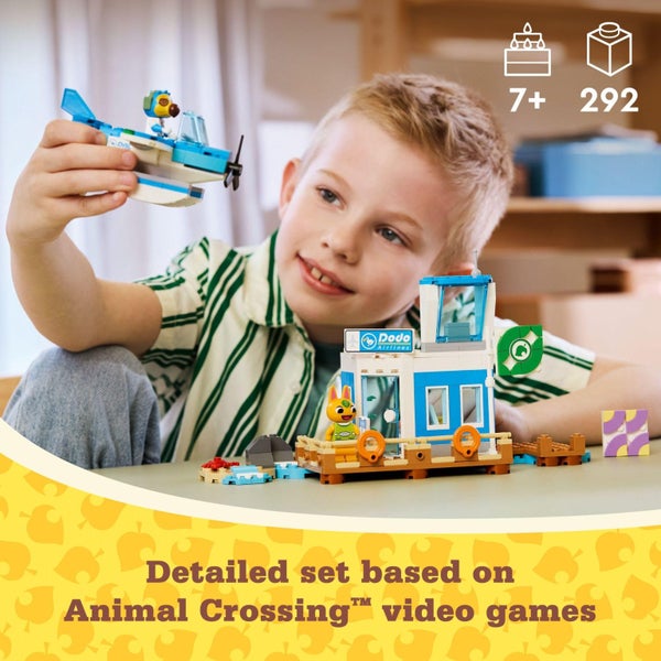 LEGO Animal Crossing Fly with Dodo Airlines Airport Playset, Kids?irplane Toy Carousel 2