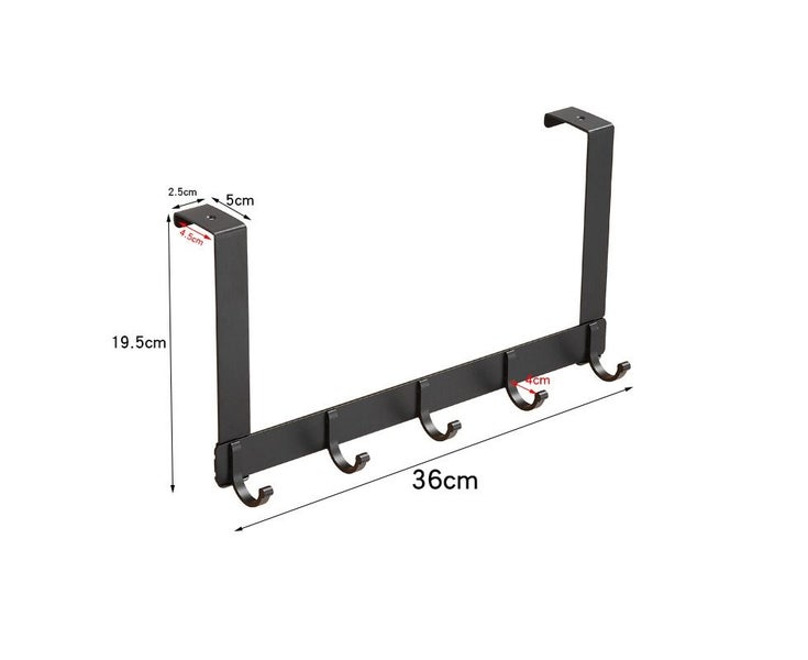 Over The Door Hook Hanger, Heavy-Duty Storage for Coat, Towel- 5 Hooks Clot Carousel 2