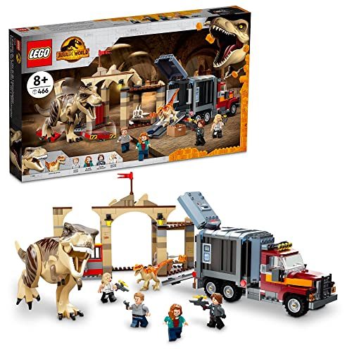 LEGO Jurassic World T. rex & Atrociraptor Dinosaur Breakout 76948 Dino Toy Set, Carousel 1