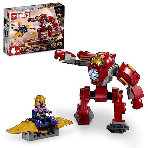 LEGO Marvel Iron Man Hulkbuster vs. Thanos 76263 Building Toy Set with Thanos an Carousel 1