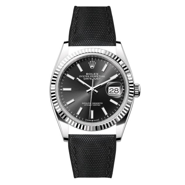 Luca Canvas Nylon & FKM Rubber Hybrid Performance Watch Band for Rolex Oyster... Carousel 16