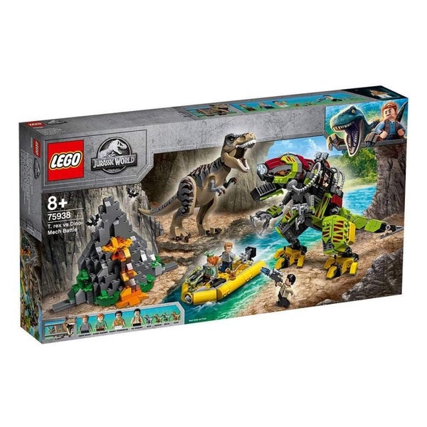 LEGO Jurassic World T. rex vs Dino Mech Battle 75938 (716 Pieces) Carousel 1
