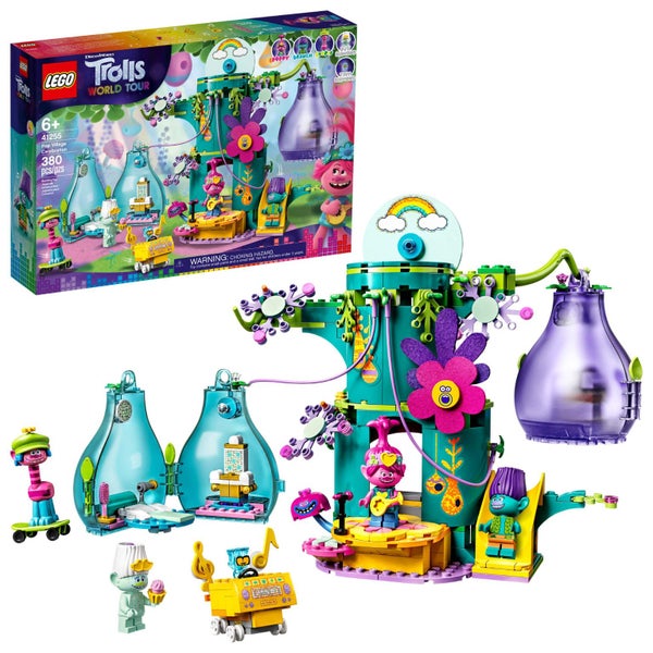 LEGO Trolls World Tour Pop Village Celebration 41255 Trolls Tree House Building Carousel 1