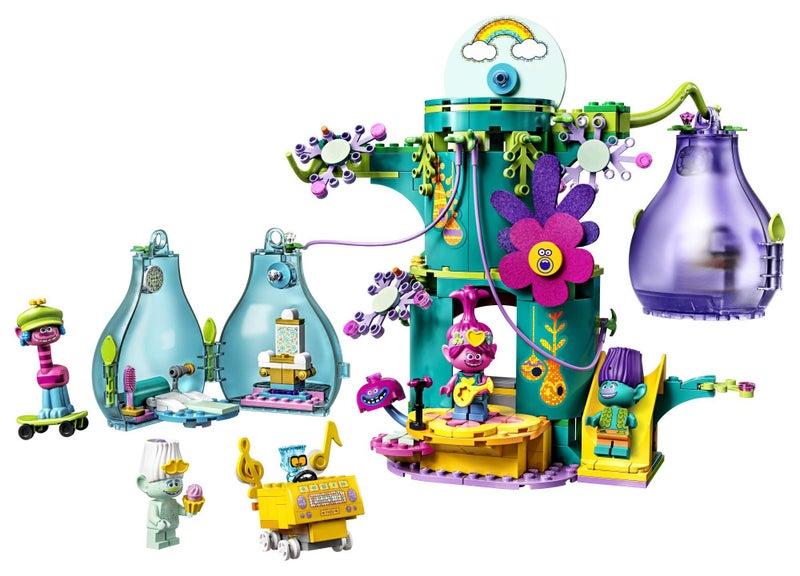 LEGO Trolls World Tour Pop Village Celebration 41255 Trolls Tree House Building Carousel 2