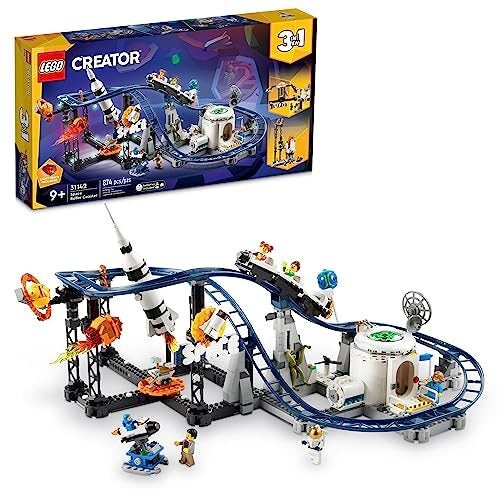 LEGO Creator 3 in 1 Space Roller Coaster Building Toy Set Featuring a Roller Coa Carousel 1