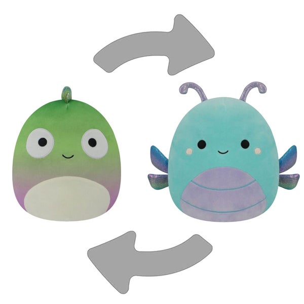 Squishmallows Original FlipAMallows 12-Inch Flippable Denton Green Chameleon and Carousel 1