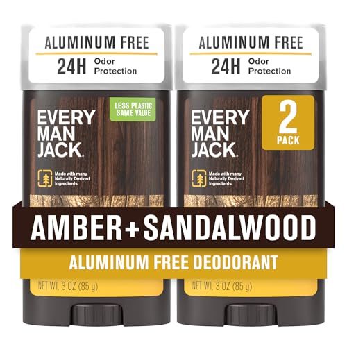 Every Man Jack Amber + Sandalwood Men? Deodorant - Stay Fresh with Aluminum Fre Carousel 1