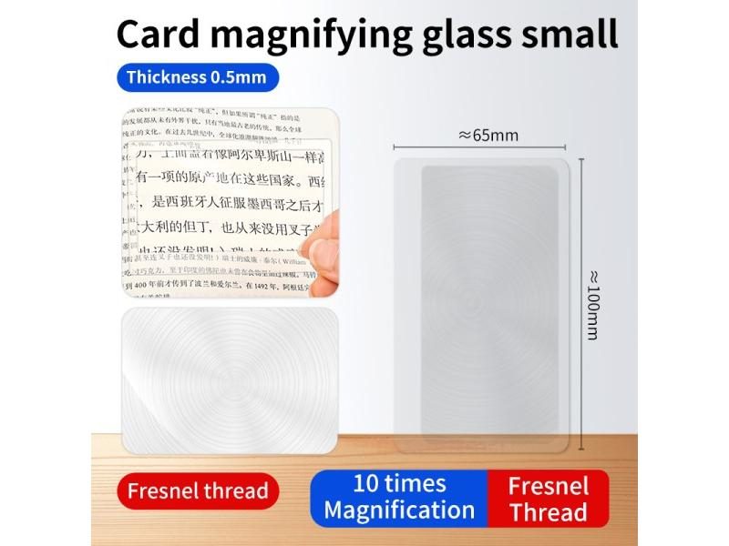 LUXIANZI 3pcs PVC 10X Magnifier Fresnel LENS Transparent Card Magnifying For Carousel 1