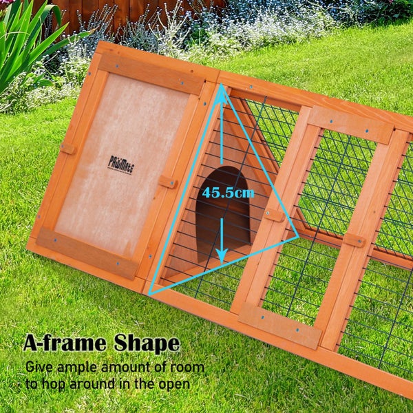 Paw Mate 118 X 50 45Cm Rabbit Hutch Chicken Coop Triangle Cage Run Small Animal Carousel 7