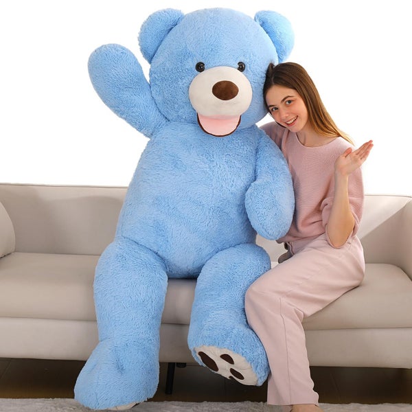 MaoGoLan Giant Teddy Bear Plush 5ft, Cute Valentines Teddy Bear Stuffed Animal w Carousel 1