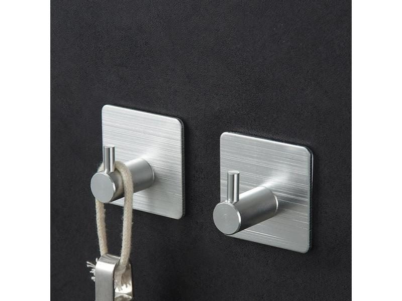 Adhesive Aluminum Alloy Towel Robe Hanging Hooks For Bathroom Carousel 1