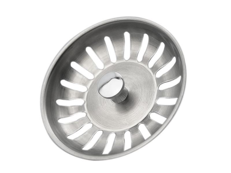 Kitchen Sink Strainer Plug Drain Filter Basket 304 Stainless Steel Black Carousel 1