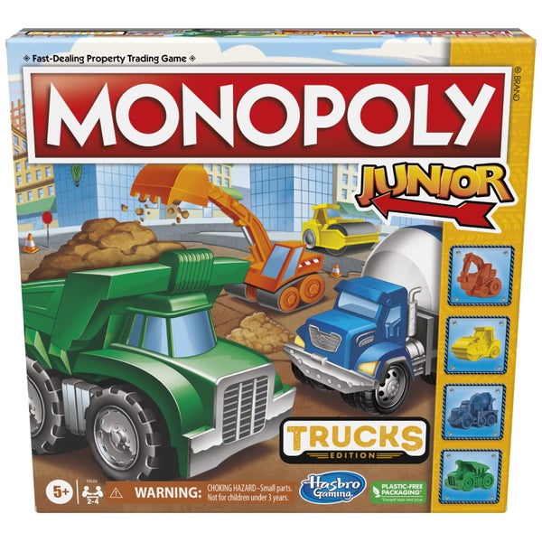 Hasbro Gaming Monopoly Junior Trucks Edition Board Game for Kids Ages 5+, 2-4 Pl Carousel 1