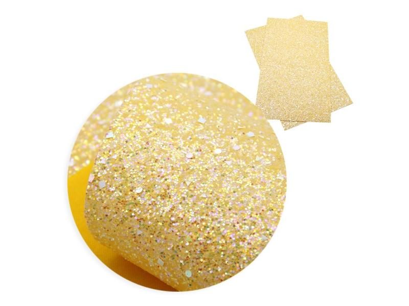 David Accessories Solid Color Chunky Glitter Faux Synthetic Leather Fabric DIY Carousel 1