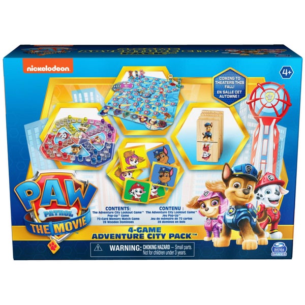 PAW Patrol: The Movie, 4-Game Adventure City Pack Memory Match, Pop-Up, Wooden D Carousel 1