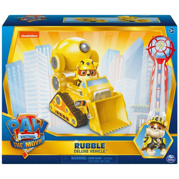 Paw Patrol, Rubble? Deluxe Movie Transforming Toy Car with Collectible Action F Carousel 2