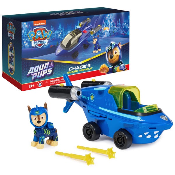 Paw Patrol Aqua Pups, Chase Transforming Shark Vehicle with Collectible Action F Carousel 1