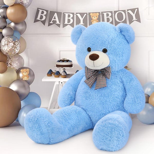 MaoGoLan Large Blue Teddy Bear Jumbo Bear 55 inch Oversize Huge Stuffed Animal f Carousel 3