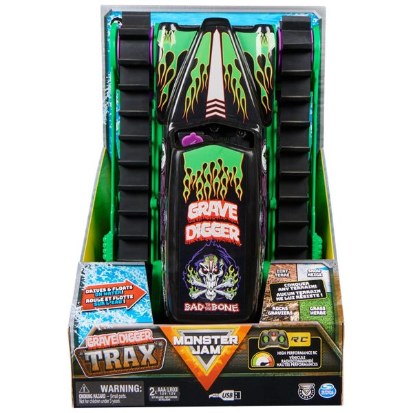 Monster Jam, Official Grave Digger Trax All-Terrain Remote Control Outdoor Vehic Carousel 2