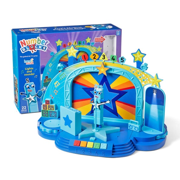 hand2mind Numberblock Five? Musical Superstar Stage, Play Figure Playsets, Todd Carousel 1