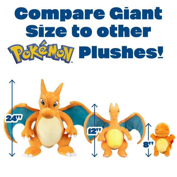 Pokemon 24" Jumbo Charizard Large Plush - Charmander Evolution Figure - Official Carousel 3