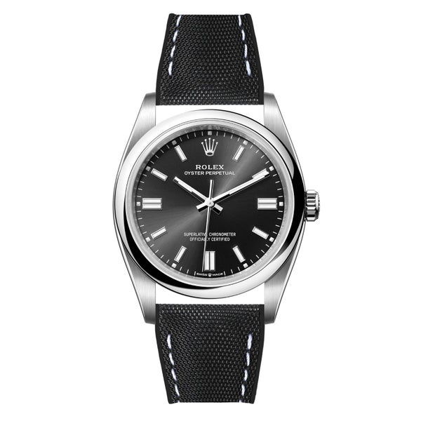 Luca Canvas Nylon & FKM Rubber Hybrid Performance Watch Band for Rolex Oyster... Carousel 2