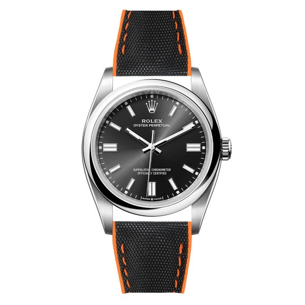 Luca Canvas Nylon & FKM Rubber Hybrid Performance Watch Band for Rolex Oyster... Carousel 1