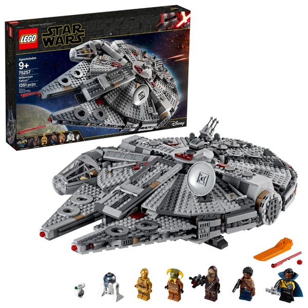 LEGO Star Wars Millennium Falcon 75257 Building Set - Starship Model with Finn, Carousel 1