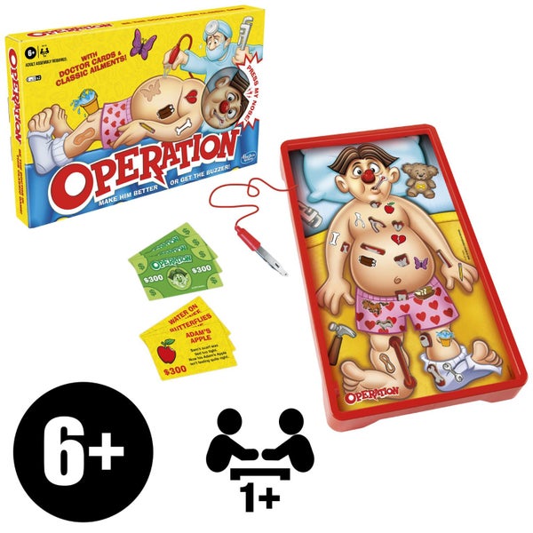 Hasbro Gaming Operation Electronic Board Game with Doctor Cards and Funny Ailmen Carousel 2
