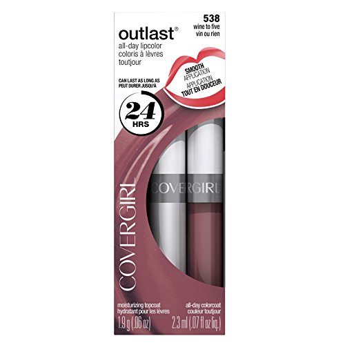 (Pack 2) Covergirl Outlast Lipcolor Wine to Five 538 0.06 Fl Oz Carousel 1