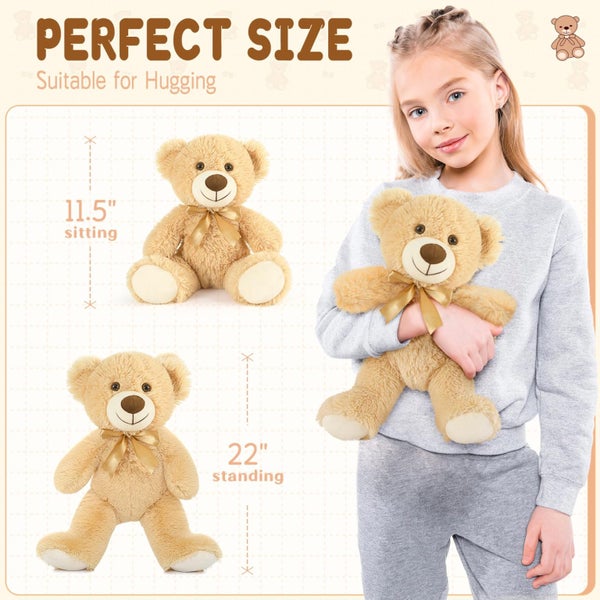 MaoGoLan 9 Pack Teddy Bears Bulk for Baby Shower, 14" Small Teddy Bear Plush Toy Carousel 2