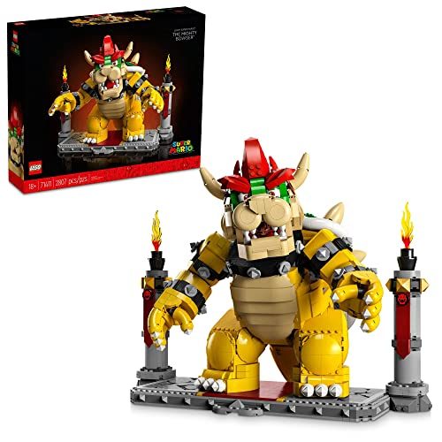 LEGO Super Mario The Mighty Bowser, 3D Build and Display Kit, Collectible Posabl Carousel 1