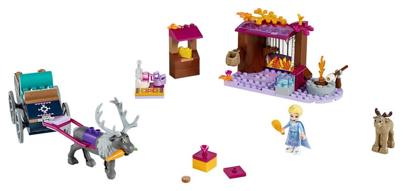 LEGO Disney Frozen II Elsa's Wagon Carriage Adventure 41166 Building Kit with El Carousel 3
